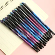 12 шт./партия гелевая ручка звездный узор креативные канцелярские ручки материалы для школы принадлежности(dd-1222