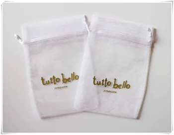 

customized logo organza candy bag Soap Organza drawstring pouch Wedding Jewelry Packaging