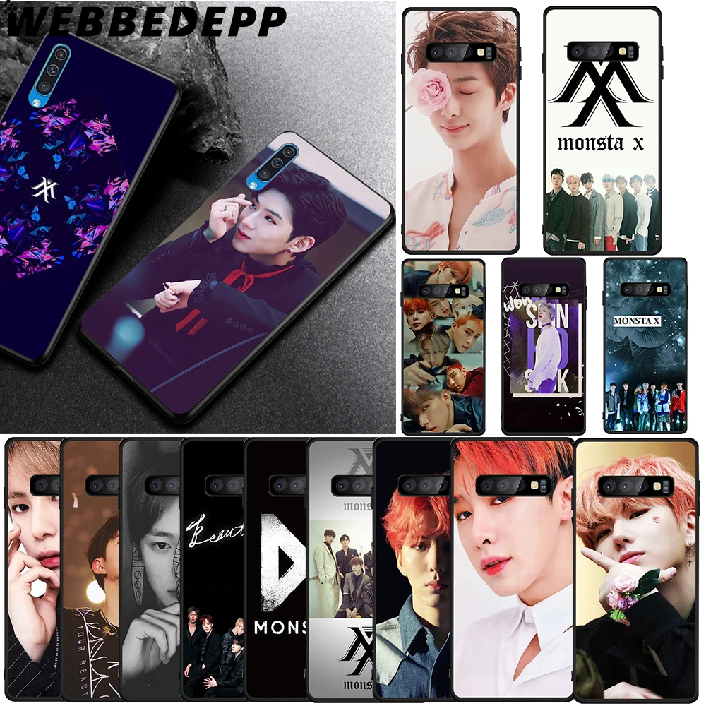 WEBBEDEPP KPOP Boy группа Monsta X мягкий чехол для Samsung Galaxy A3 A5 A6 Plus A7 A8 A9 J6 | Мобильные