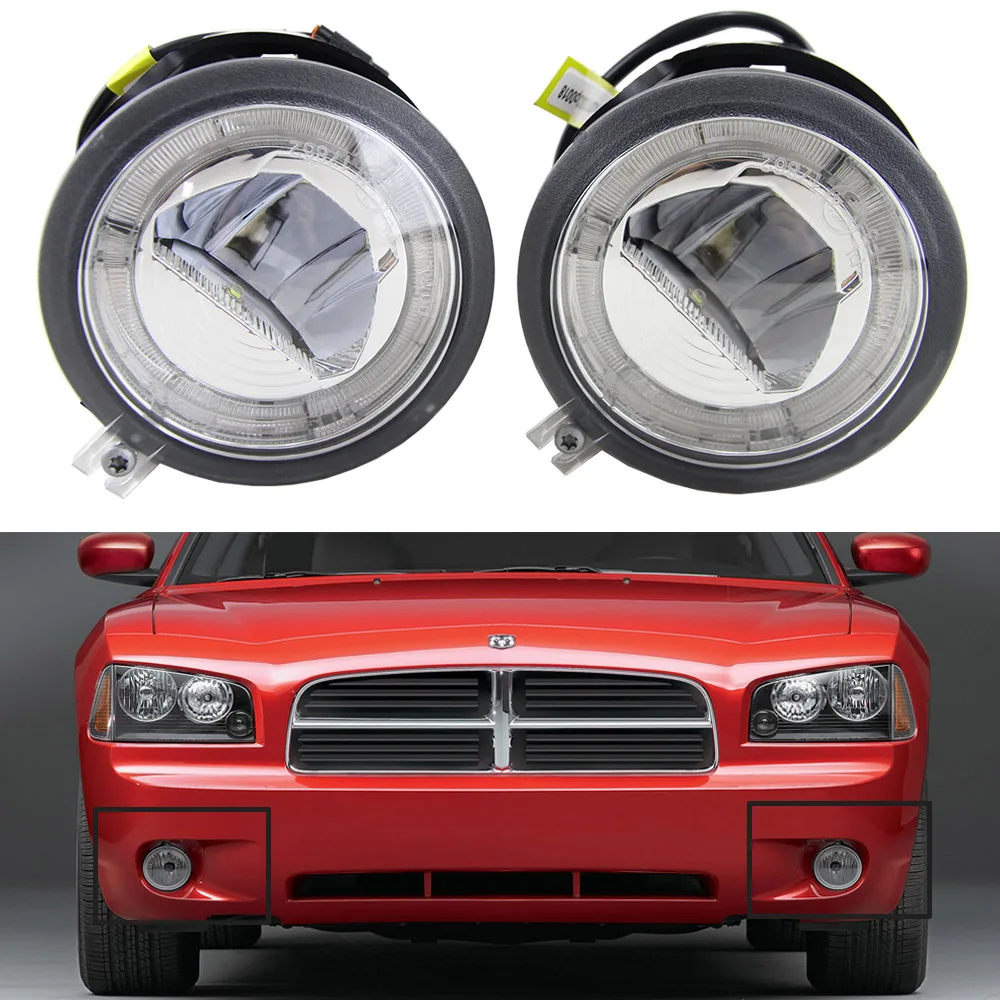 12V OEM Bumper Fog Lights Drl led Daytime Running Light for Town CHRYSLER Pacifica SEbring Caravan Charger Caliber Avenger bulbs