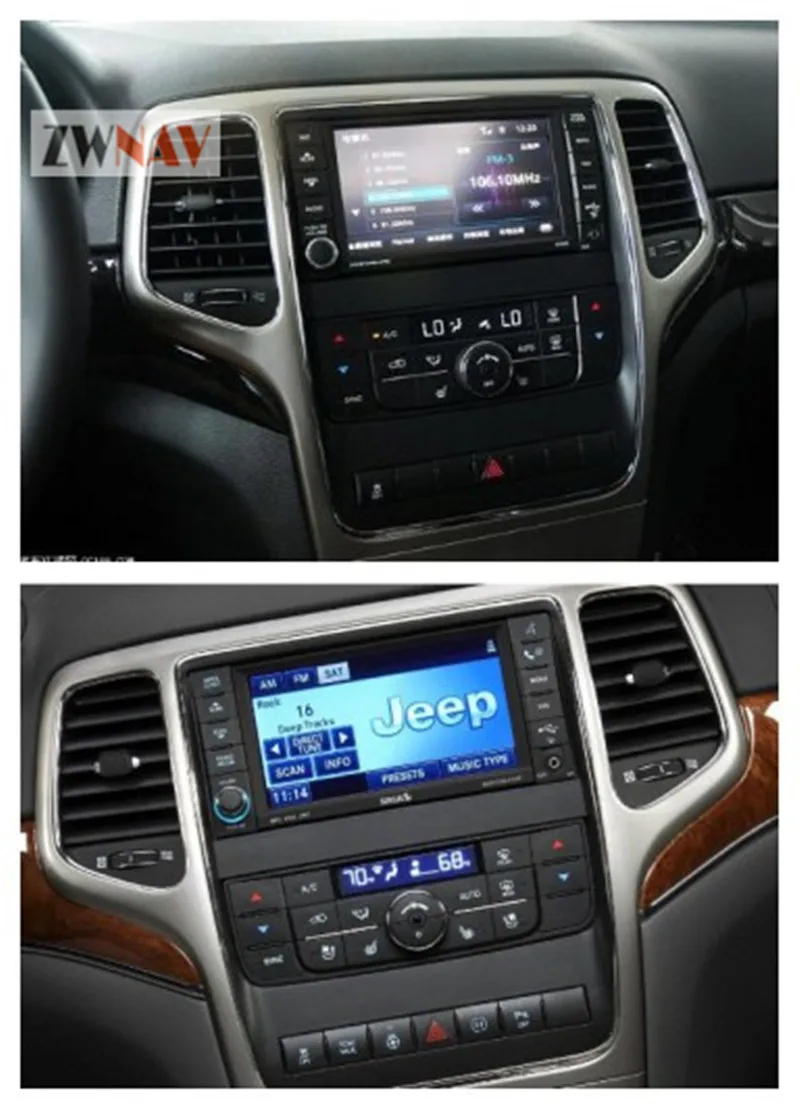 Top ZWNAV Tesla style Screen Newest Android 6.0 64+2GB Car Radio GPS Navigation Head Unit For Jeep Grand Cherokee 2014-2018 0
