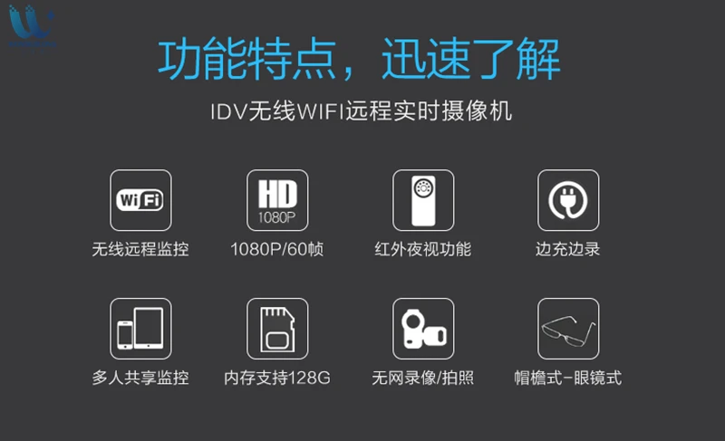 Wonderlong full hd 1080p WiFi портативная видеокамера ночного видения wifi android ip мини hd видео рекордер Спорт dv