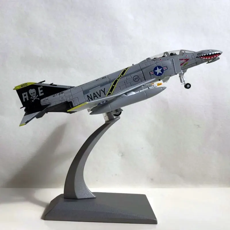 WLTK 1/100 масштаб военная модель игрушки F-4 Phantom II VF-84 Jolly Rogers Fighter литой металлический самолет модель игрушки для сбора/подарка