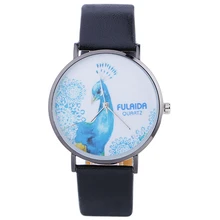 Peacock Watch Girls’s Vogue And Informal Quartz Wristwatches Stainless Metal Case PU Leather-based Strap Girls Watches