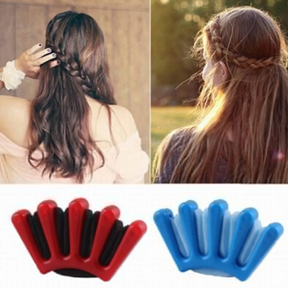 

2 Colors Lady French Hair Braiding Tool Weave Sponge Plait hair Twist Hairstyling Braider DIY Accessories