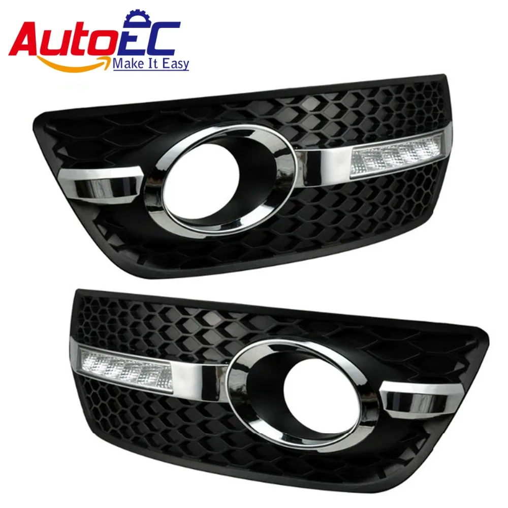 AutoEC Противотуманные фары решетка фары дневного света противотуманные фары Сид DRL 12smd на 6000-7500k белый для Ауди Q5 2010 2011 2012 12В#LM148 AutoEC Противотуманные фары решетка фары дневного света противотуманные фары Сид DRL 12smd на 6000-7500k белый для Ауди Q5 2010 2011 2012 12В#LM148