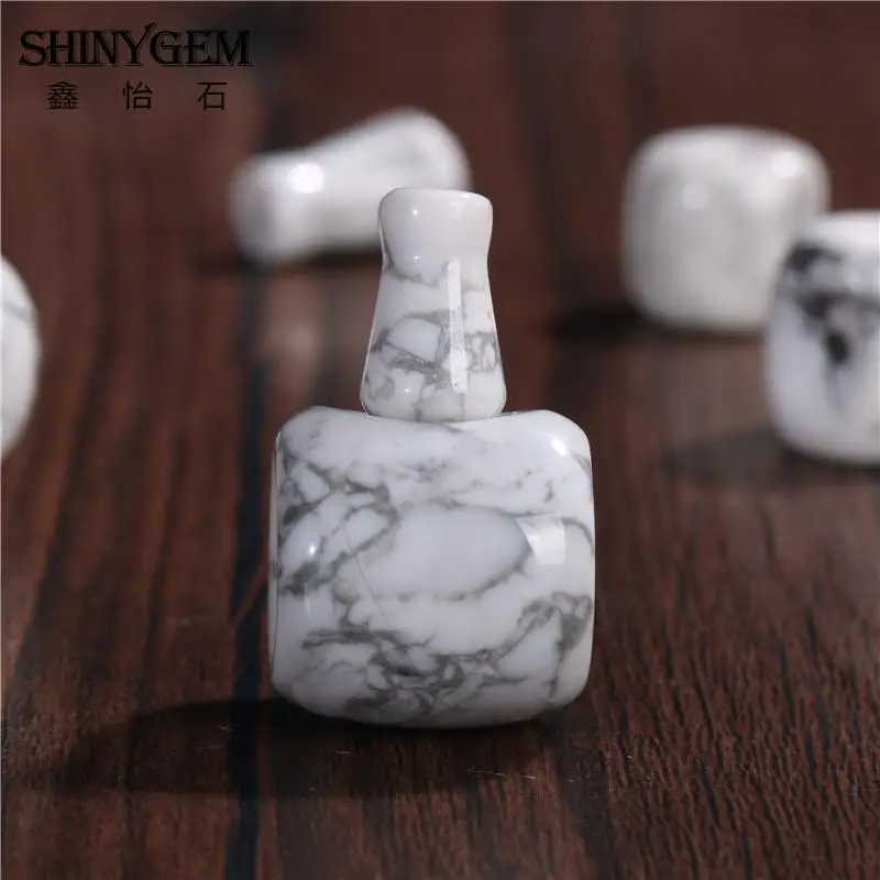 Shinygem 14/16/18/20 мм белый говлита 3 отверстия бусины Guru со стразами в форме головы