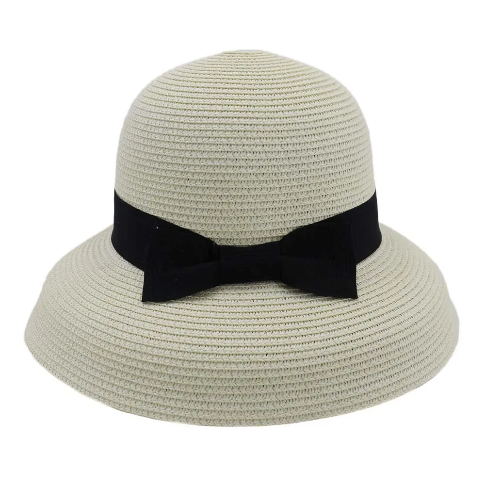 Летний яркий цвет Панама Приморский соломенная шляпа модная женская яркая шляпа купол большая шляпа с широкими полями для отдыха в рыбацком стиле - Цвет: Серый