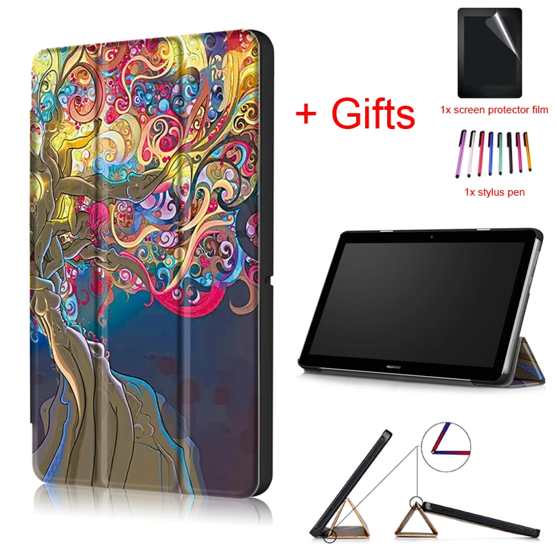 Ультра тонкий чехол для HUAWEI MediaPad T3 10 AGS-L09 AGS-L03 9 6 дюймов планшет искусственная кожа