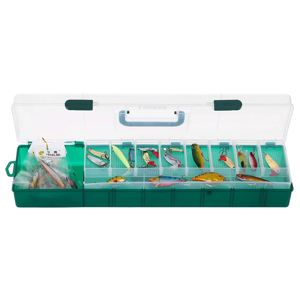 

Lixada 2 Layer Visible Clear Fishing Tackle Box Fishing Lure Bait Hooks Fishing Accessory Storage Box Case Container Carp Pesca