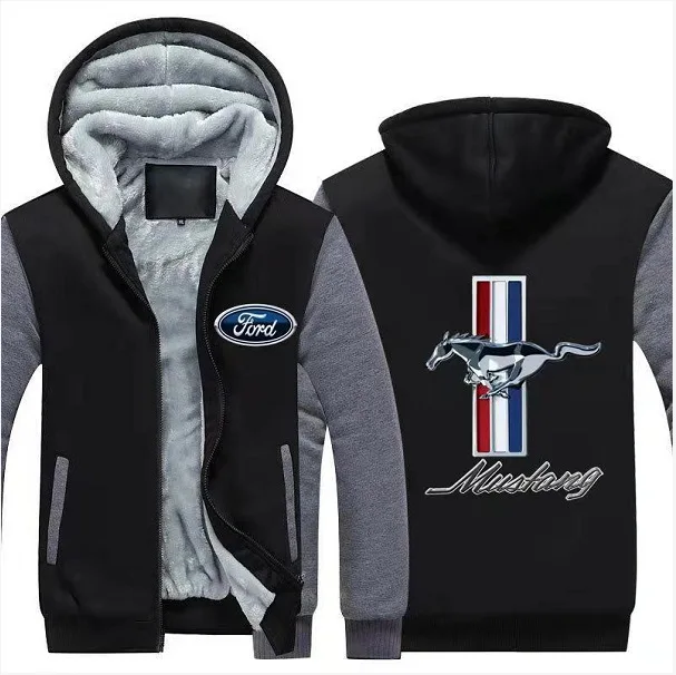 FORD MUSTANG Sweatshirt Women Men Car Zipper Hoodies Hooded Streetwear