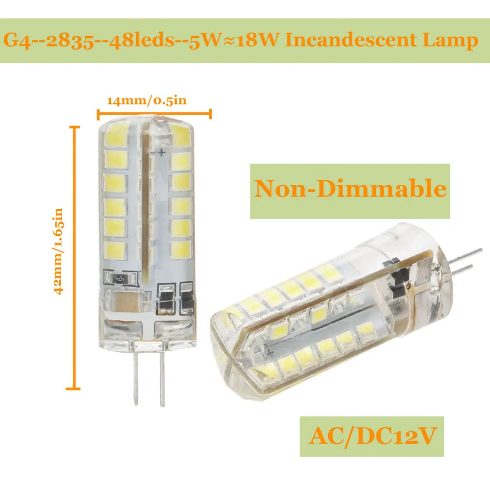 G4 G9 E14 Светодиодный светильник 3 Вт 5 Вт 7 Вт Мини светодиодный светильник 220 В DC 12 В с регулируемой яркостью люстра высокое качество освещение Замена галогенные лампы - Испускаемый цвет: G4 2835 5W 12V