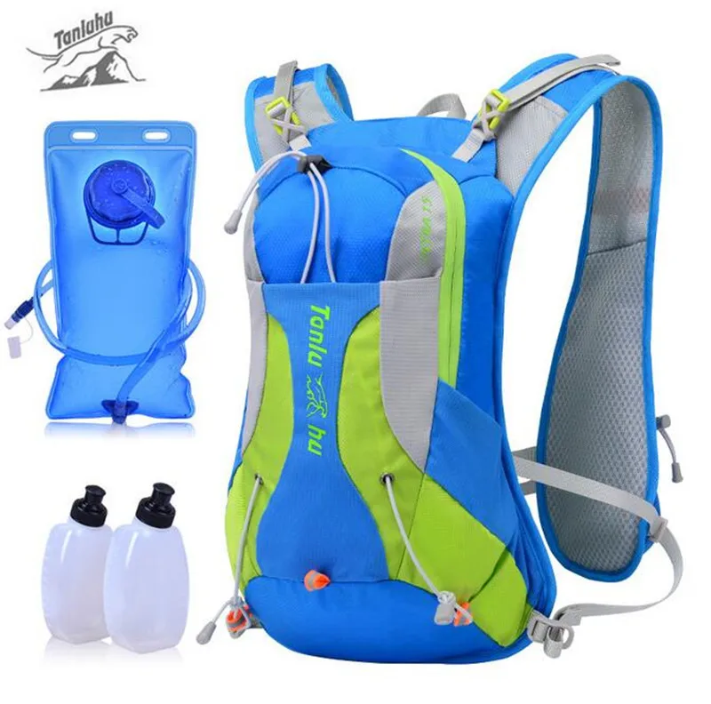 

TANLUHU 15L Outdoor Sport Bag Hiking Backpack Vest Marathon Running Cycling Backpack Optional 2L Water Bag