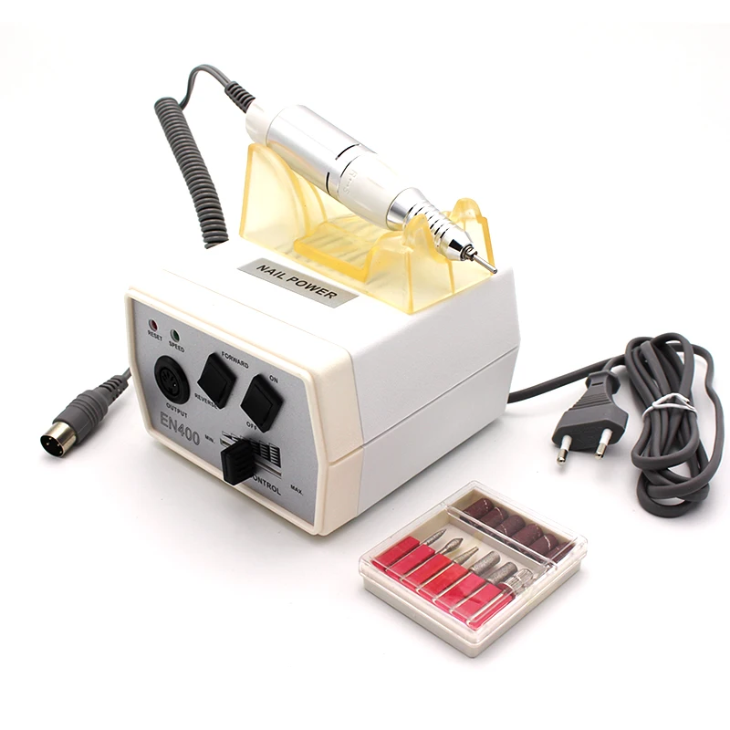 Najtaniej 35W EN400 Pro elektryczna wiertła do paznokci Nail Art sprzęt Manicure Pedicure pliki Manicure elektryczny wiertarka i akcesoria