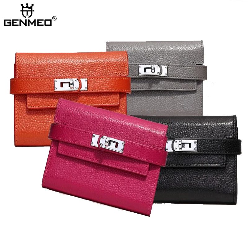 MAIFEINI Famous Design Brand 3Folds Cow Leather Wallet Women Genuine Leather Wallets Ladies Clutch Purse Card Holder Handbag MAIFEINI Famous Design Brand 3Folds Cow Leather Wallet Women Genuine Leather Wallets Ladies Clutch Purse Card Holder Handbag