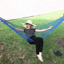 Горячая многоцветная наружная походная сетка гамак Студенческая спальная Свинг сетка гамак