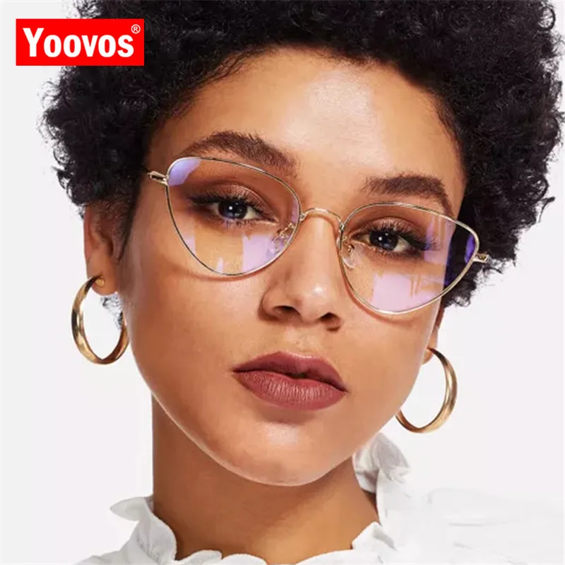 

Yoovos 2019 New Cateye Sunglasses Women Brand Designer Metal Candy Color Sun Glasses Outdoor Street Beat Oculos De Sol Feminino