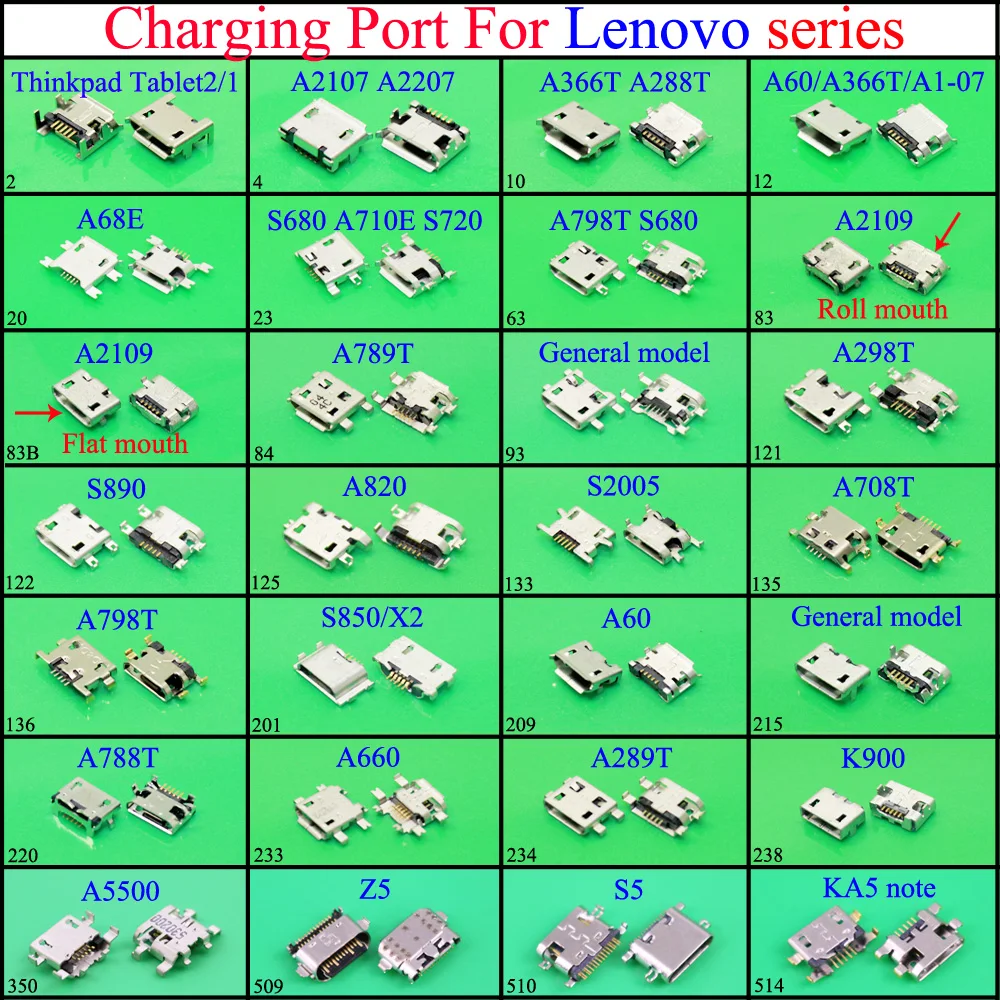 YuXi micro USB зарядный док-порт разъем для Lenovo A708T A798T S850 X2 A60 A788T A660 A289T зарядное