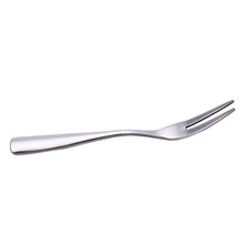 1pcs Stainless Steel Fruit Forks Mini Cake Dessert Fork Kitchen Snacks Salad Tools for Restaurant Cafeteria Home Flatware