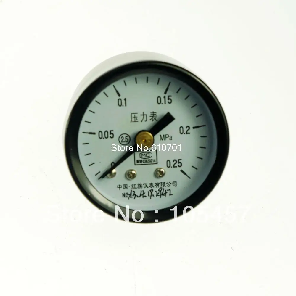 1xWater Oil Hydraulic Air Pressure Gauge Universal M10*1 40mm Dia 0-25Mpa 