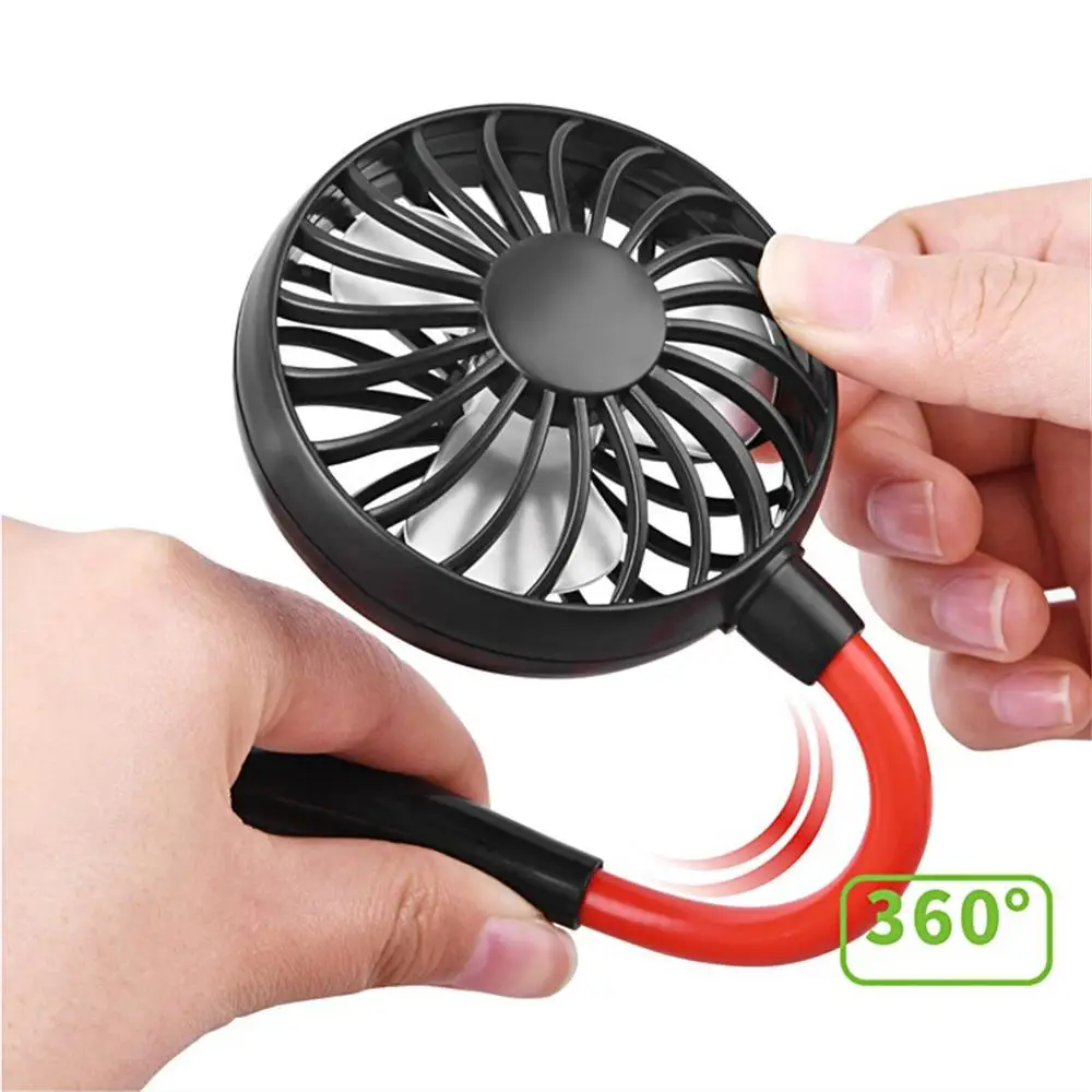 

360 degree Foldable Neckband Mini neck Fan Dual Cooling LED Fan with Aromatherapy USB Rechargeable Fan for sport Summer Camping