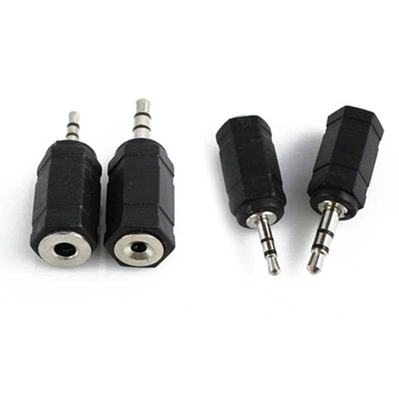 Newly 2 Pcs/Set Audio Adapter 2.5MM to 3.5MM Stereo Earphone Jacks DC128