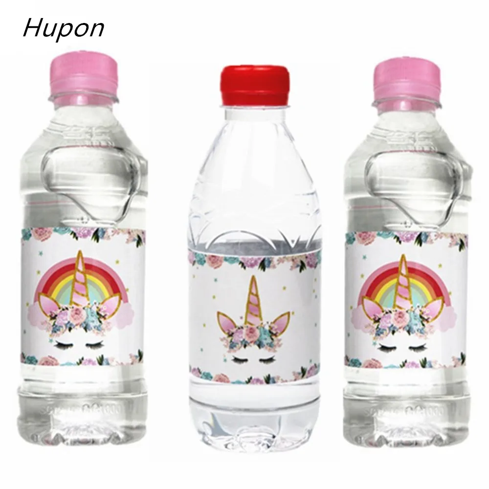 

24pcs Magical Unicorn Bottle Stickers Label Happy Birthday Party Decorations for Kids Boy BabyShower Unicorn Party Supplies