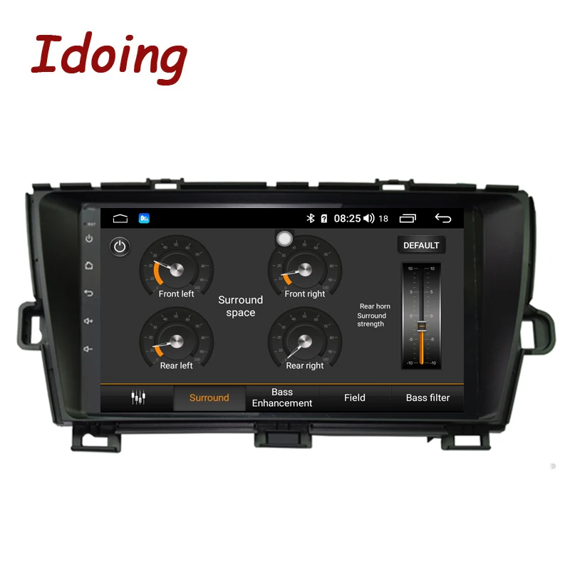 Discount Idoing 9"4G+64G Octa Core 1Din Car Radio Android 8.1 Multimedia Player Fit Toyota Prius GPS Navigation Autoradio 2.5D IPS Screen 2