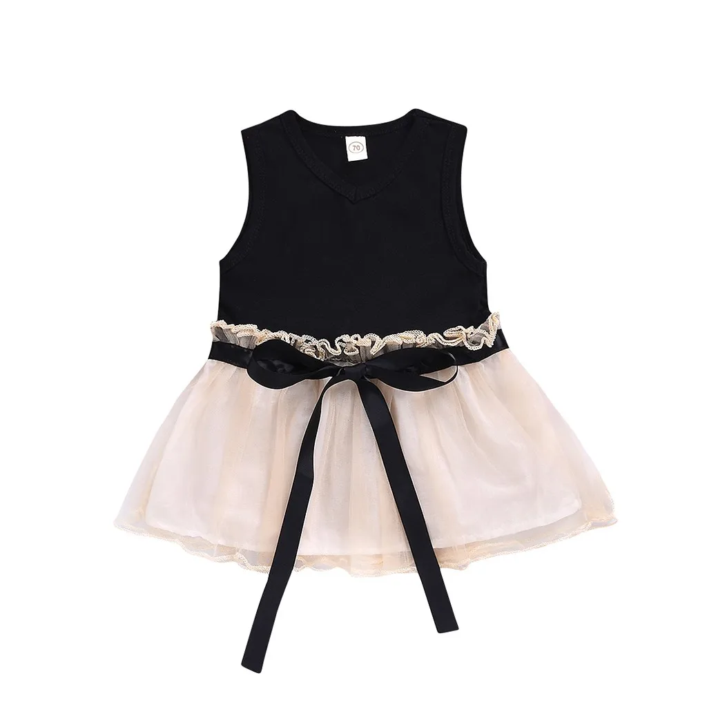 

Toddler Baby Kids Girl Sleeveless Split Gauze Dance Party Princess Vest Dress