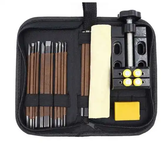 

High quality 18 pc Stone Carving hand Tools set, Stone carving Chisel set