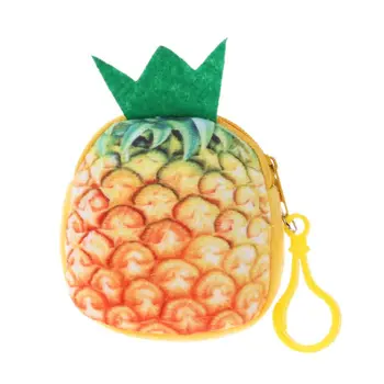 

Kawaii 3D Cute Wallet Bag Fruit Zipper Mini Coin Change Purse Plush Organizer Children Zip Small Change Purse Wallet Girls Pouch