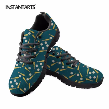 

INSTANTARTS Basket Ball Women Sneakers 3D Soccerly Ball Print Fashion Woman's Leisure Flats Shoes Breathable Mesh Female Sneaker