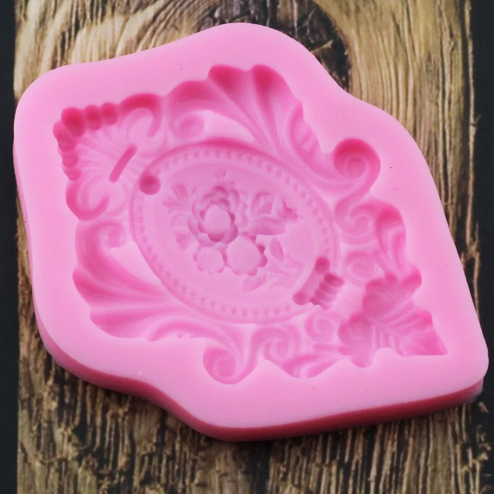 Ретро рамки Форма силиконовые формы Fondant (сахарная) резак для украшения торта