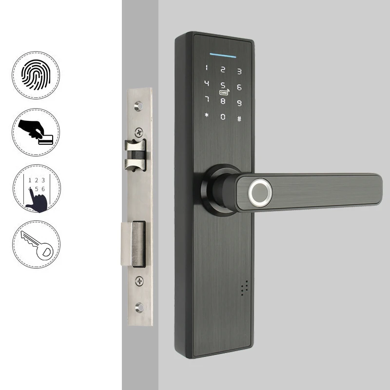 HTB1gZ9je8WD3KVjSZFsq6AqkpXaT RAYKUBE Biomet Fingerprint Door Lock Smart Card / Digital Code / Keyless Electronic Lock Home Office Security Mortise Lock R-FG5
