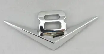 

Car Chrome V8 Metal Sticker Fit For VW GT CS V8 Engine Emblem Decal Badge