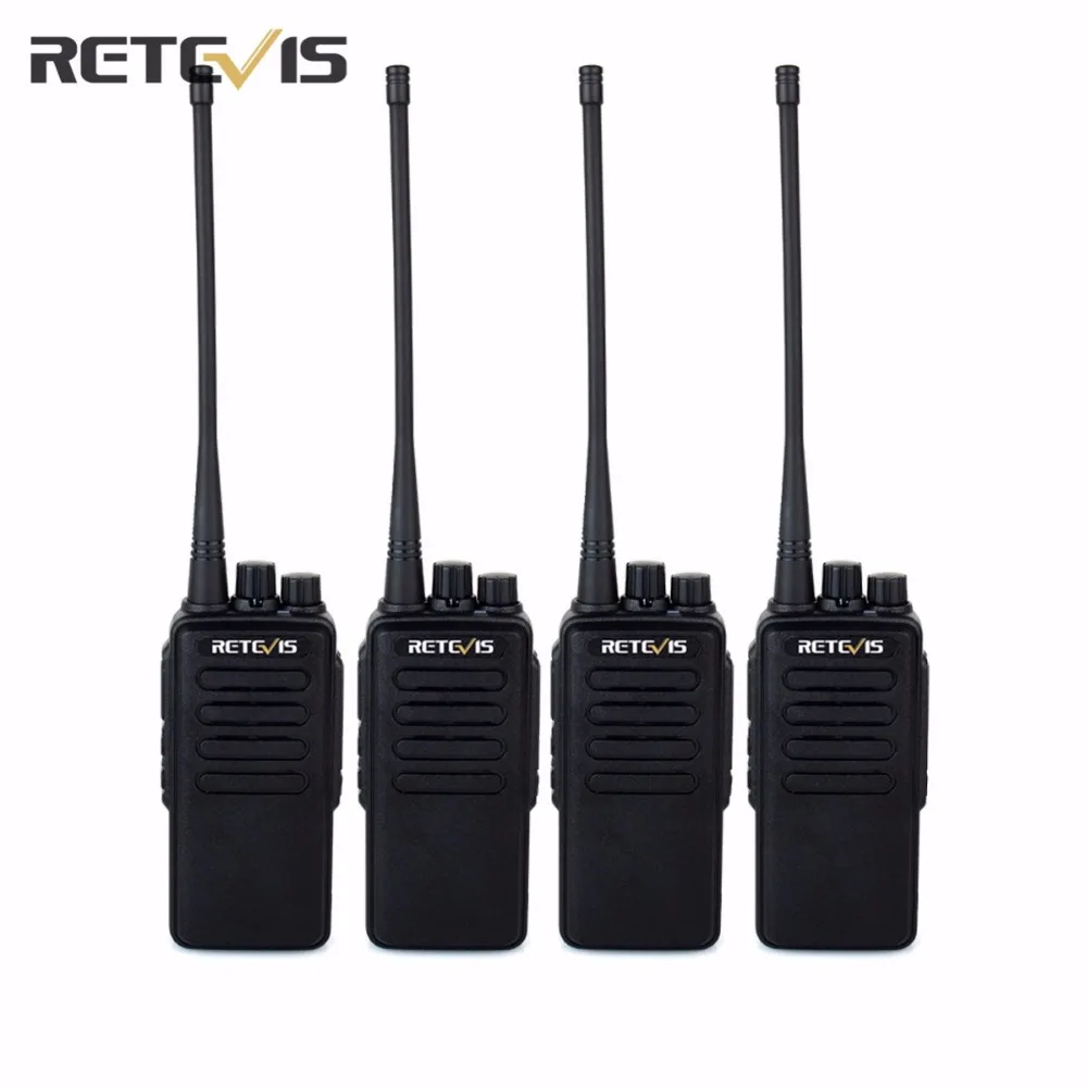 

4 pcs Walkie Talkie Retevis RT1 10W/5W UHF 400-520 MHz 1750Hz Scan VOX Scrambler Two Way Radio 3000mAh A9106C