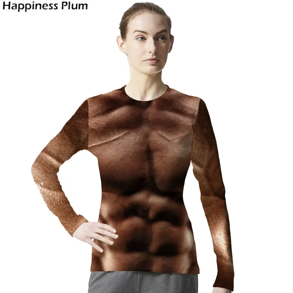 Muscle Shirt Women Long Sleeve T shirt Sexy Tee Top Cool Hiphop Clothes