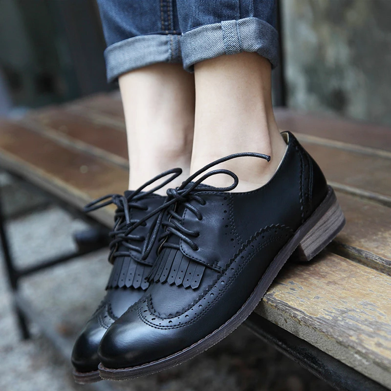 2019 Spring Summer Oxford Shoes For Women Brogues Shoes Woman