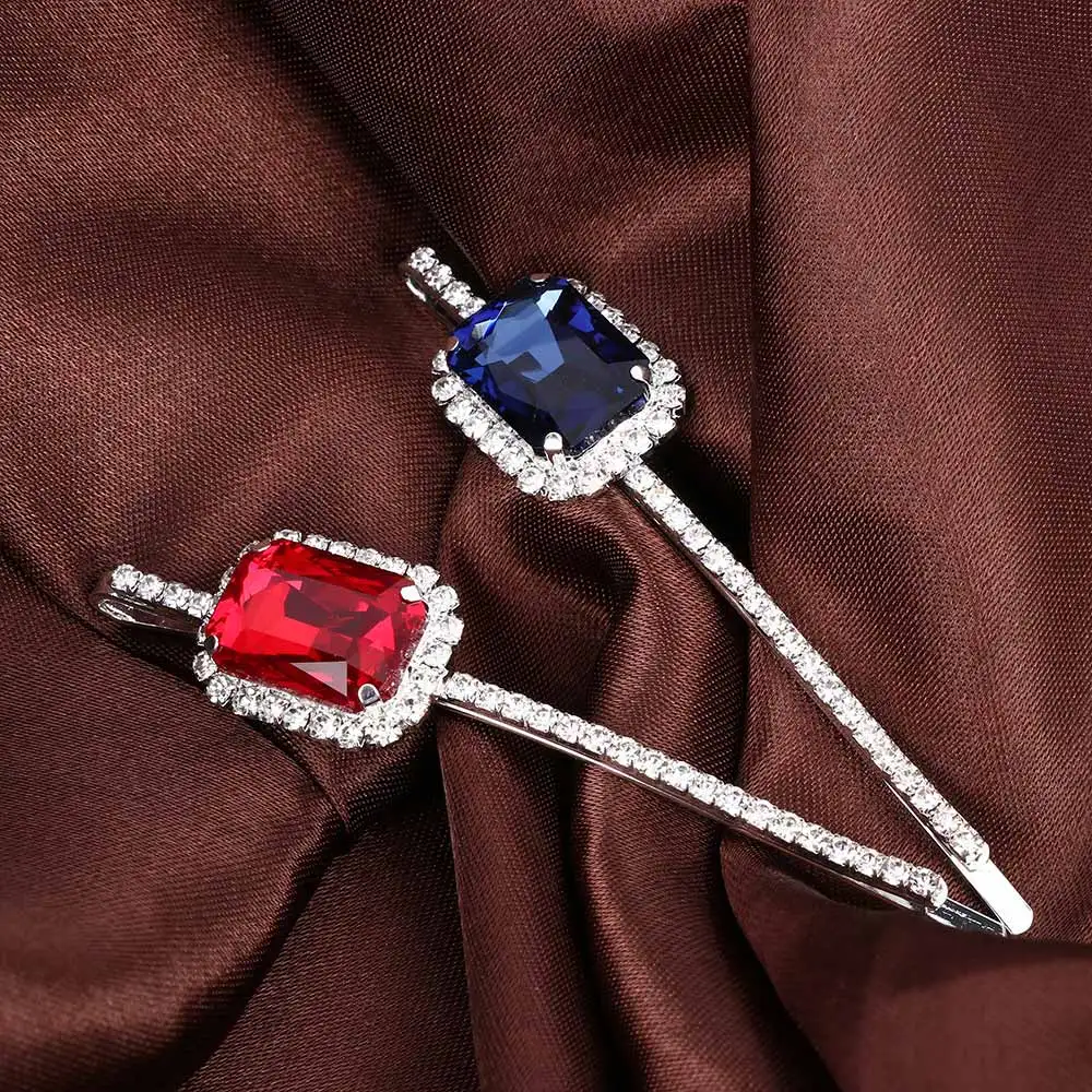 

1pcs Korean Style 6 Color Bling Shinning Rhinestone Bobby Pin Barrettes Hair Clips Hairpins Hair Clamp Jewelry Girl Crystal Clip