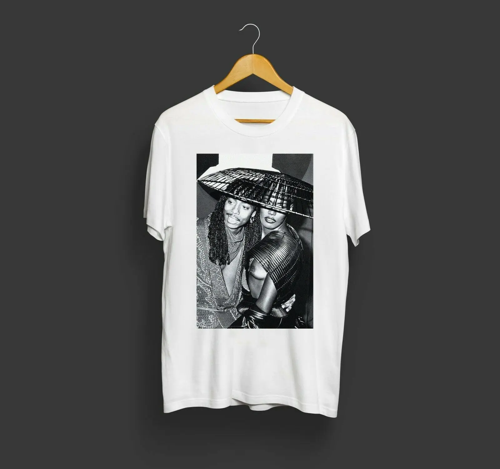

2019 Fashion Vintage Rick James & Grace Jones Retro T Shirt Tee Hoodie