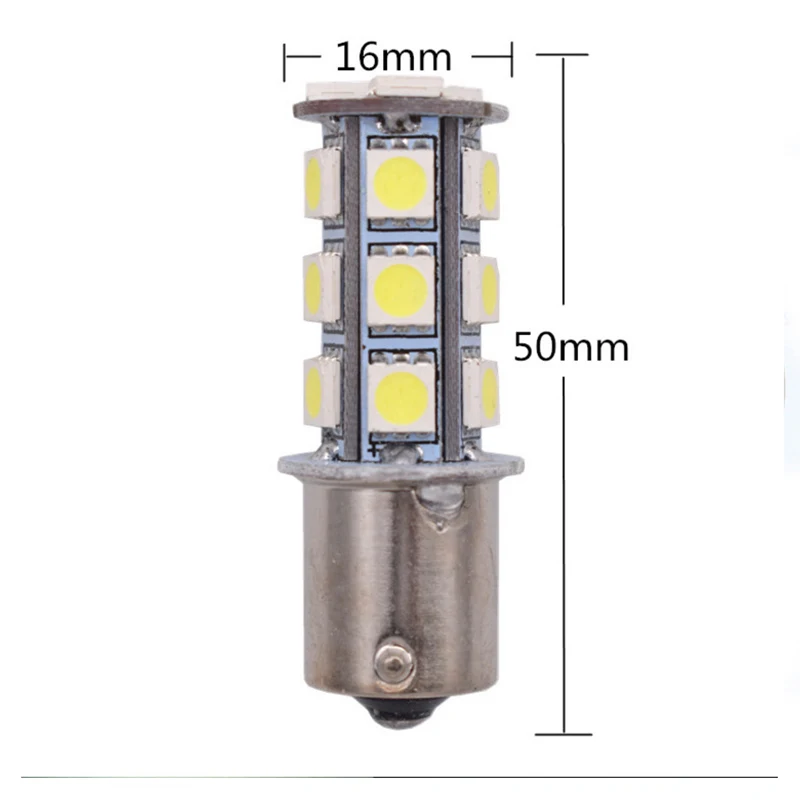 1x S25 1156 светодиодный автомобильный Поворотная сигнальная лампа P21W ba15s 18 светодиодный s 5050SMD Автомобильный светодиодный фонарь лампа фонарь заднего хода 1156 фонаря сигнала торможения дневные ходовые огни 12 V Белый