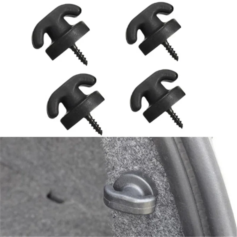 

4Pcs Universal Car Styling Rear Trunk Net Tie Down Hooks Ring Loop Hanging Accessories Fastener Clip For VW Honda Toyota BMW Kia
