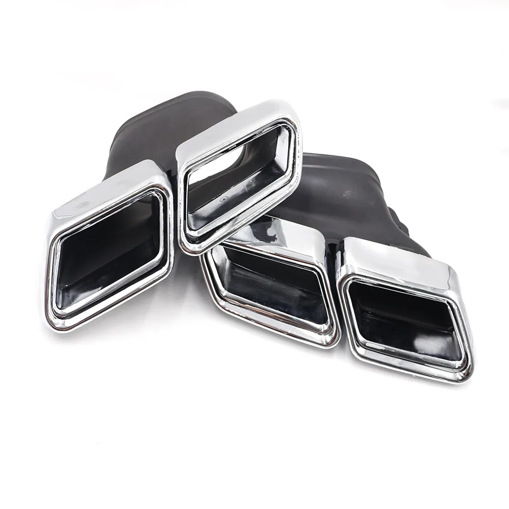 Chrome 304 Stainless Steel For Mercedes Benz S65 S63 E63 Exhaust Muffler Tips W222 W212 W205 R231 W218 8098|steel stainless|steel exhaust tipsteel