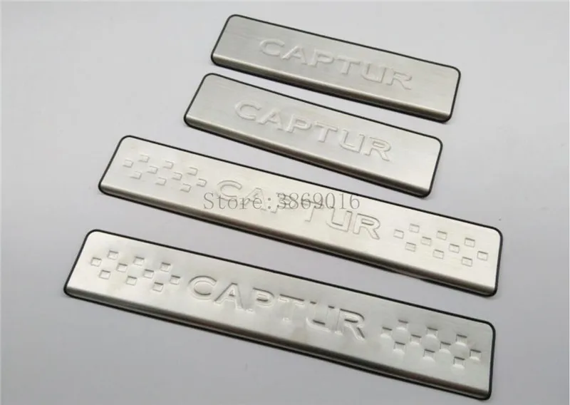

Car-Covers Stainless Steel External Scuff Plate/Door Sill Fit For Renault CAPTUR 2013 2014 2015 2016 2017 2018 2019 Car styling
