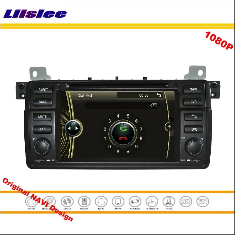 Perfect Liislee For BMW E46 M3 1998~2005 Stereo Radio CD DVD Player GPS Nav Navi Navigation 1080P HD Screen System Original NAVI Design 4