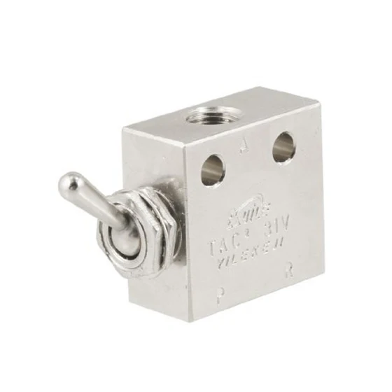 TAC241P 2 Position 3 Way Toggle Valve Metal for CNC Machine Industrial