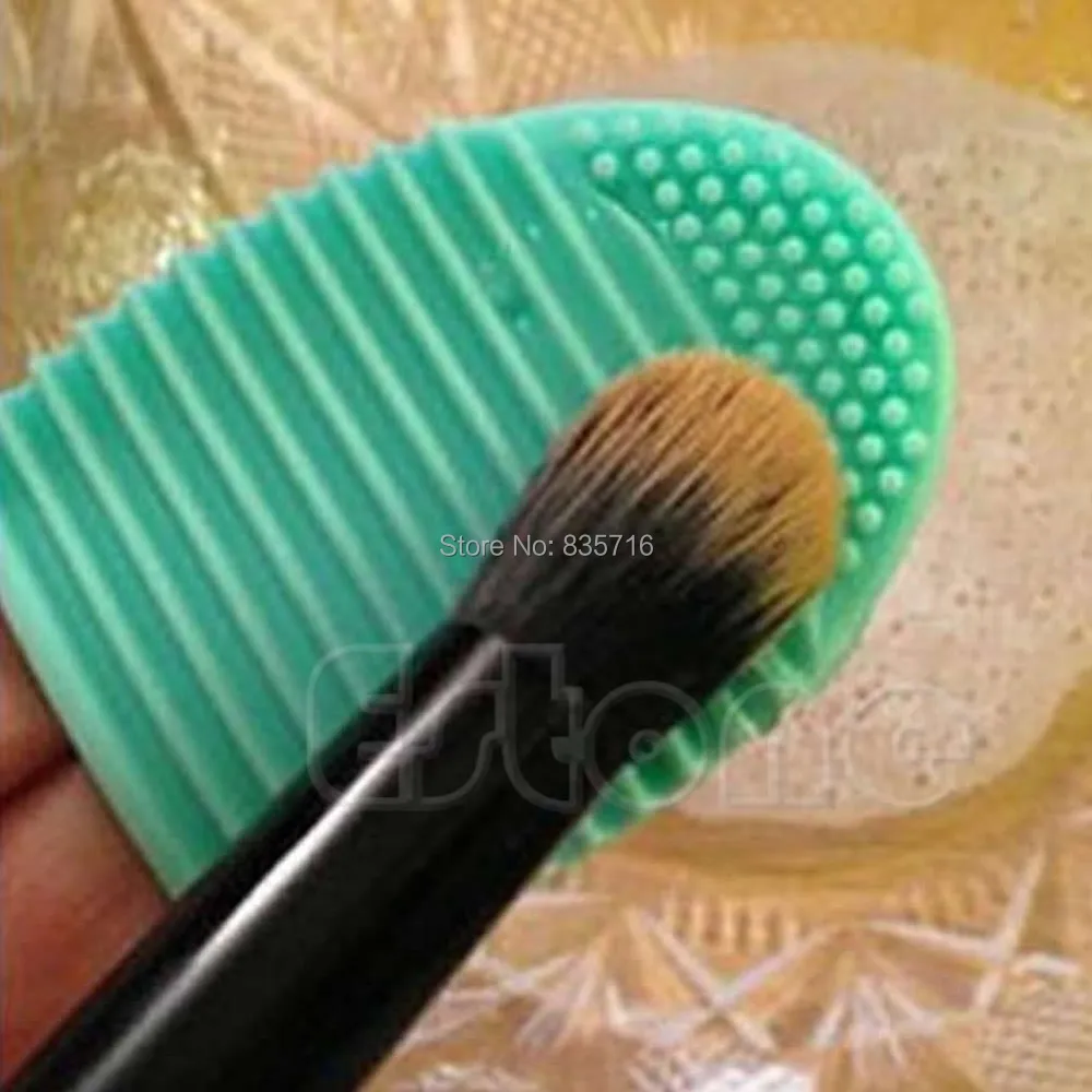 50 шт./лот очистки макияж щетка для мытья силиконовая салфетка скруббер Совет Косметическая чистые инструменты QJS03