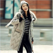 2016 Korea New Hooded Fur collar Jacket Leisure Big yards Thick Warm Duck down Down jacket Elegant Slim Fashion Women Coat G2339