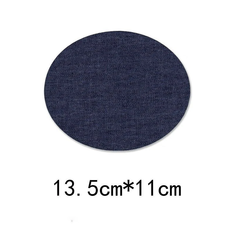 Джинсовые вырезки режущая деталь вышивка ковбой патч джинсы патч одежда украшение ремонт отверстия глажка - Цвет: Ellipse Dark blue