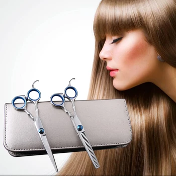 

Stainless steel hairdressing scissors flat teeth scissors haircut thinning professional salon hairdressing scissors set